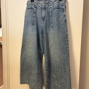 Kensie Denim Wide Leg Crop Jeans